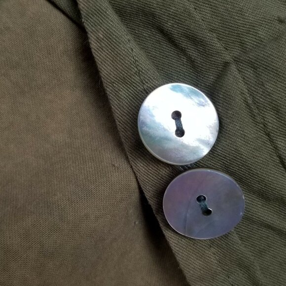 Marilu Womens Cotton Brown Embroidered Jacket Shirt 3/4 Sleeve Made in Italy - Picture 9 of 11